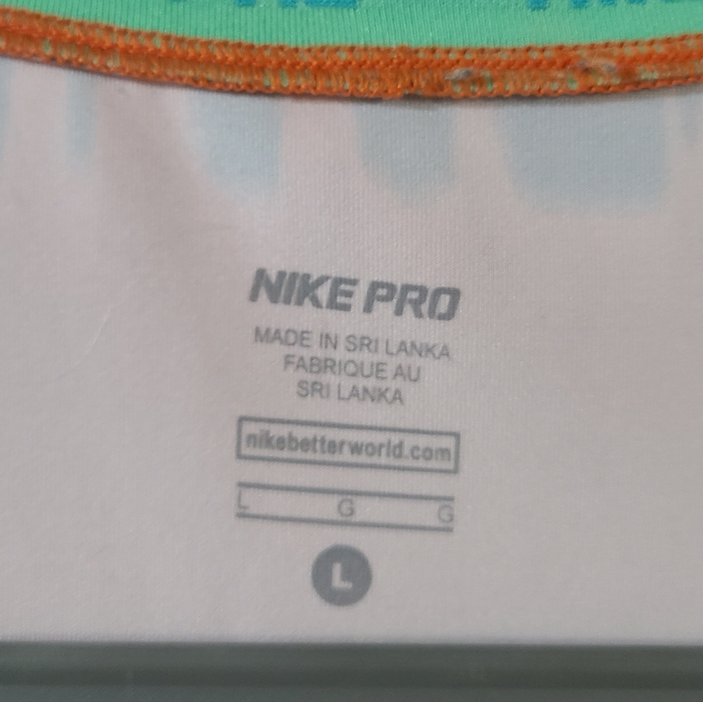 Nike Pro women's tank top sport wear striped multi Vibrant Striped Tank Top - Picture 2 of 12